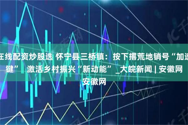 在线配资炒股选 怀宁县三桥镇：按下撂荒地销号“加速键”   激活乡村振兴“新动能” _大皖新闻 | 安徽网
